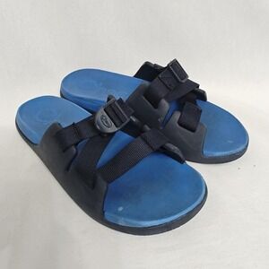 Chacos Chillos Slides Sandals Ultra Light Blue Black Unisex Slip On EU 37 K6 W6